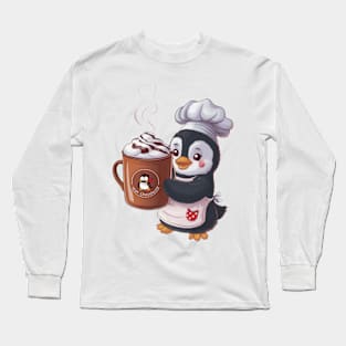 Penguin hot chocolate lover Long Sleeve T-Shirt